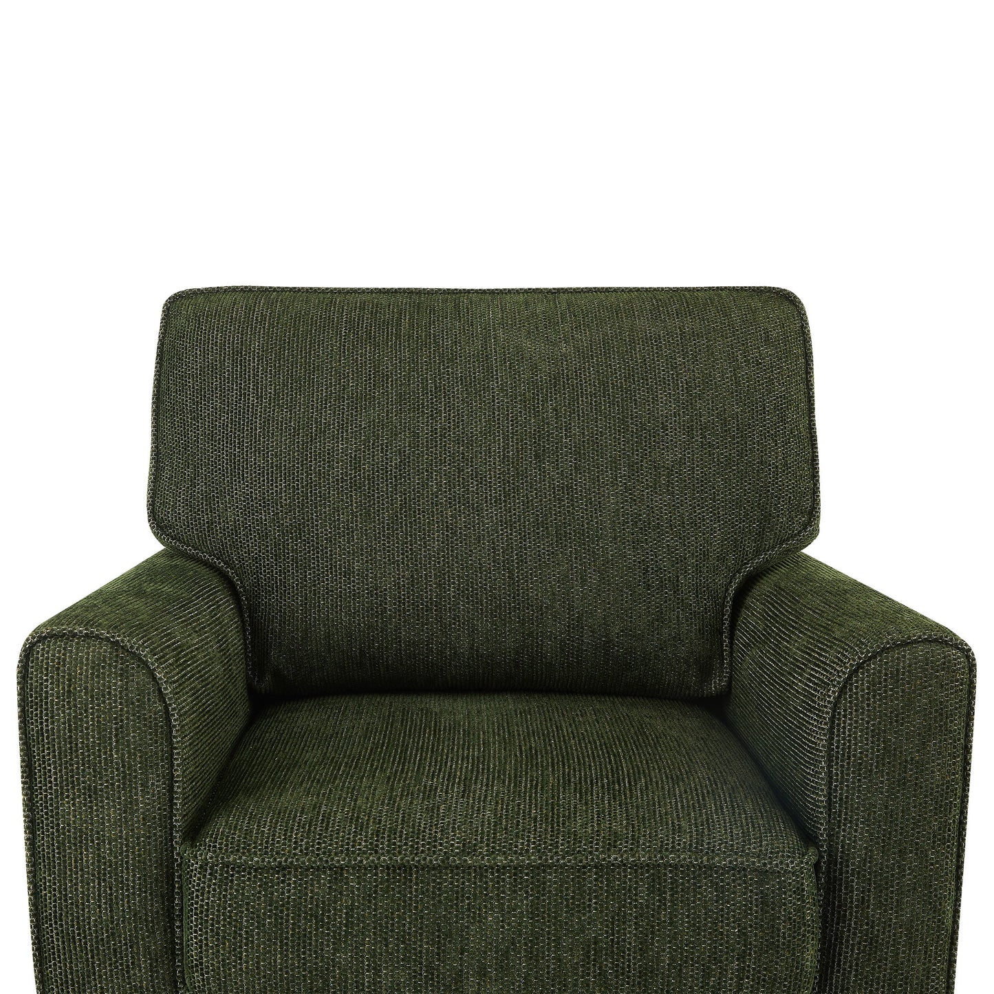 360ÔøΩÔøΩ Swivel Chair Accent Barrel Armchair With Side Pockets, Chenille Upholstery, Compact Size - Green