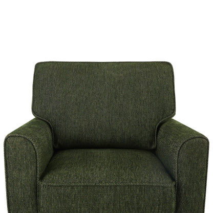 360ÔøΩÔøΩ Swivel Chair Accent Barrel Armchair With Side Pockets, Chenille Upholstery, Compact Size - Green