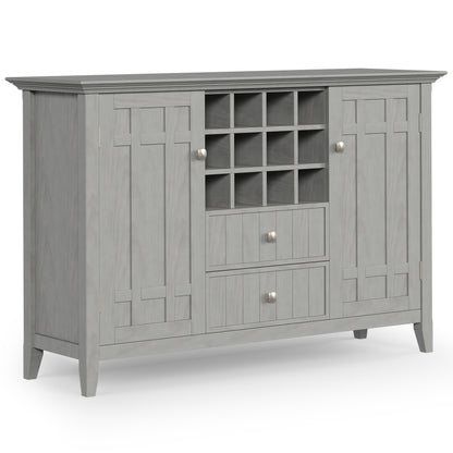 Bedford - Sideboard Buffet And Wine Rack - Fog Gray