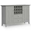 Bedford - Sideboard Buffet And Wine Rack - Fog Gray