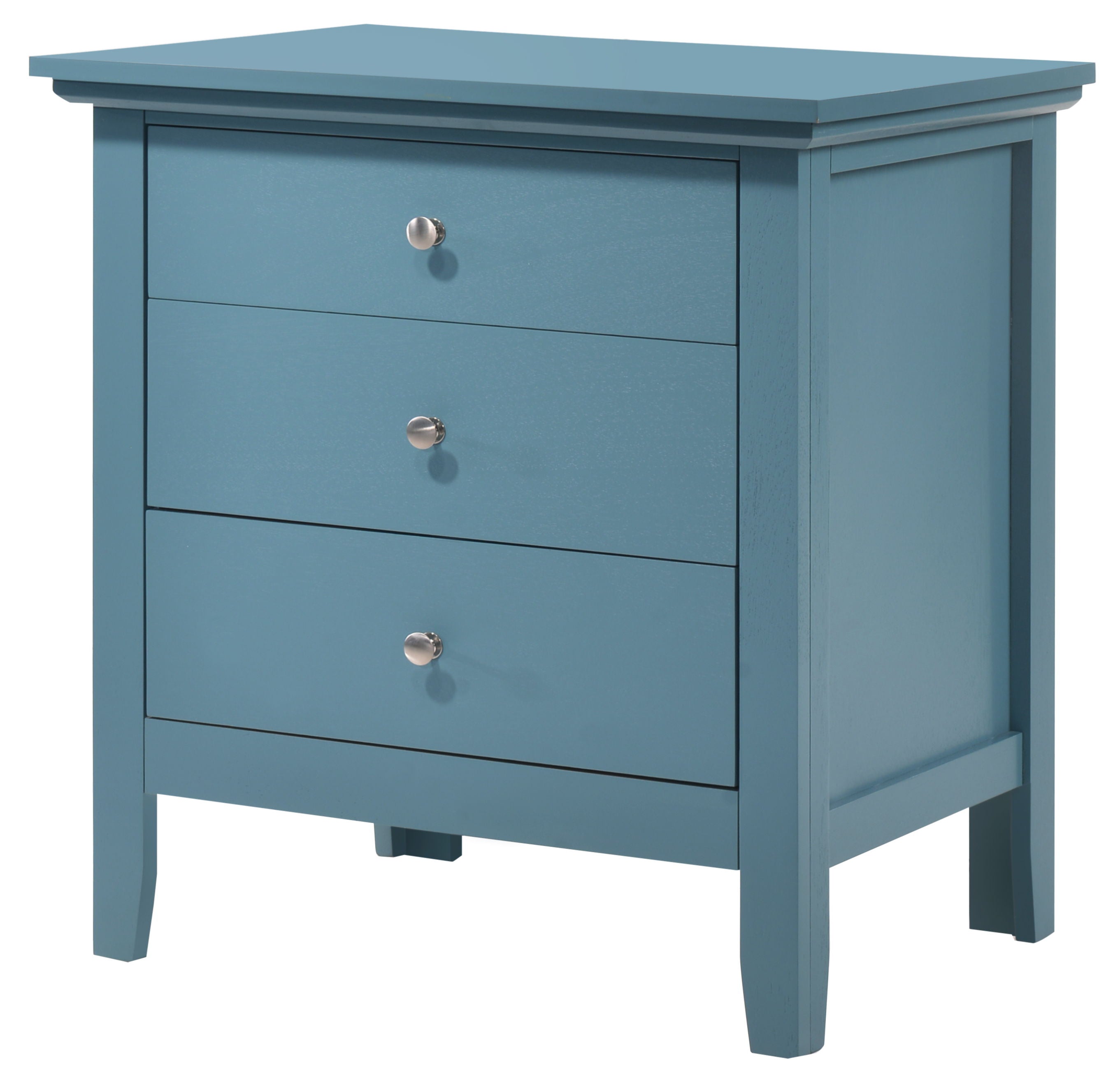 3 Drawer Nightstand - Teal
