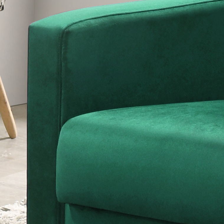 Hale - Velvet Accent Armchair With Tufting - Green