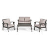 Honolulu - Modern 4 Pieces Wicker Seating Set - Gray