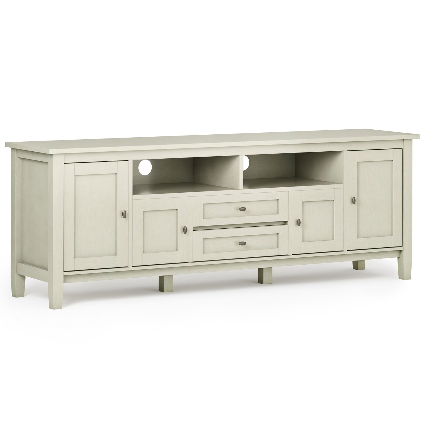 Warm Shaker - TV Media Stand - Antique White