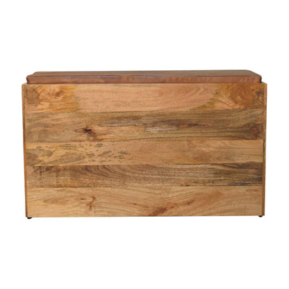 Buffalo - Hide Pull Out Shoe Storage Bench - Oak