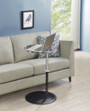 Orbit - End Table With Height Adjustable Marble Textured Top - Black