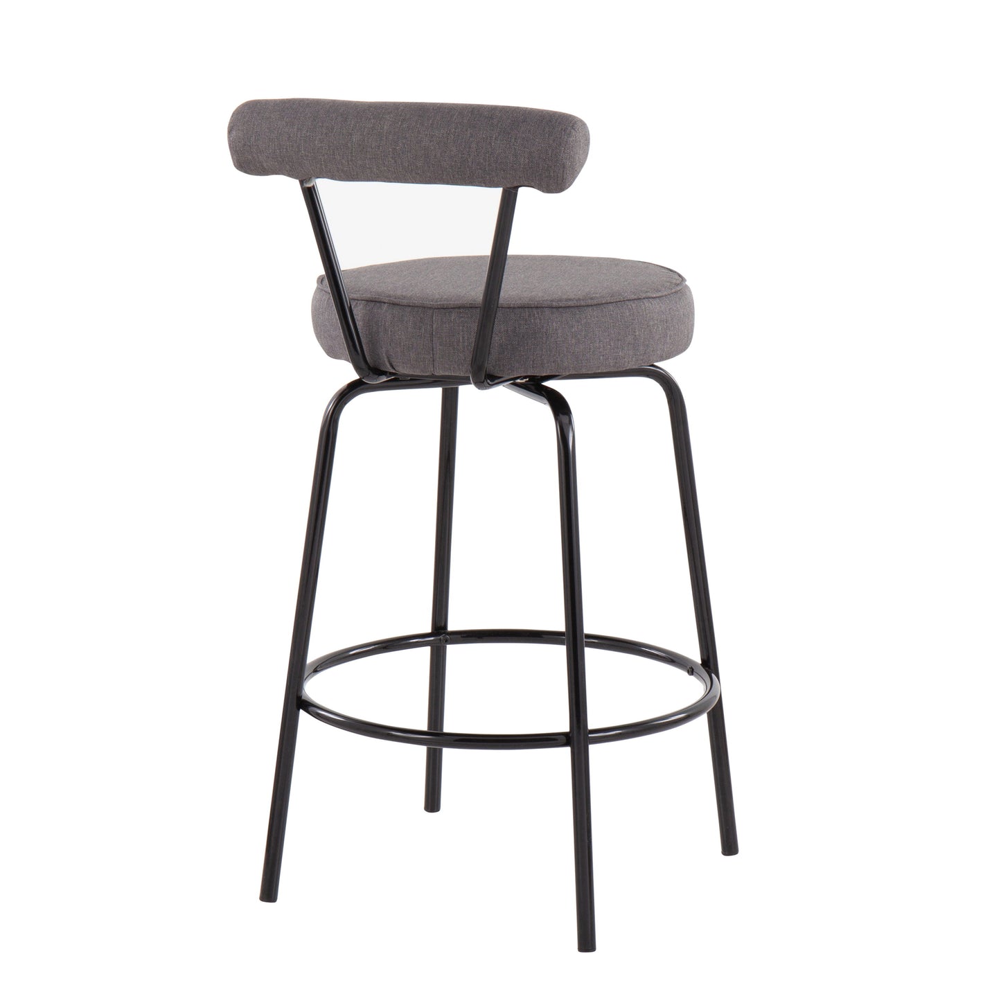 Rhonda - Contemporary Counter Stool (Set of 2) - Black / Charcoal