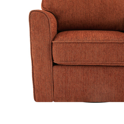 360 Degree Swivel Chair Accent Barrel Armchair With Side Pockets - Red