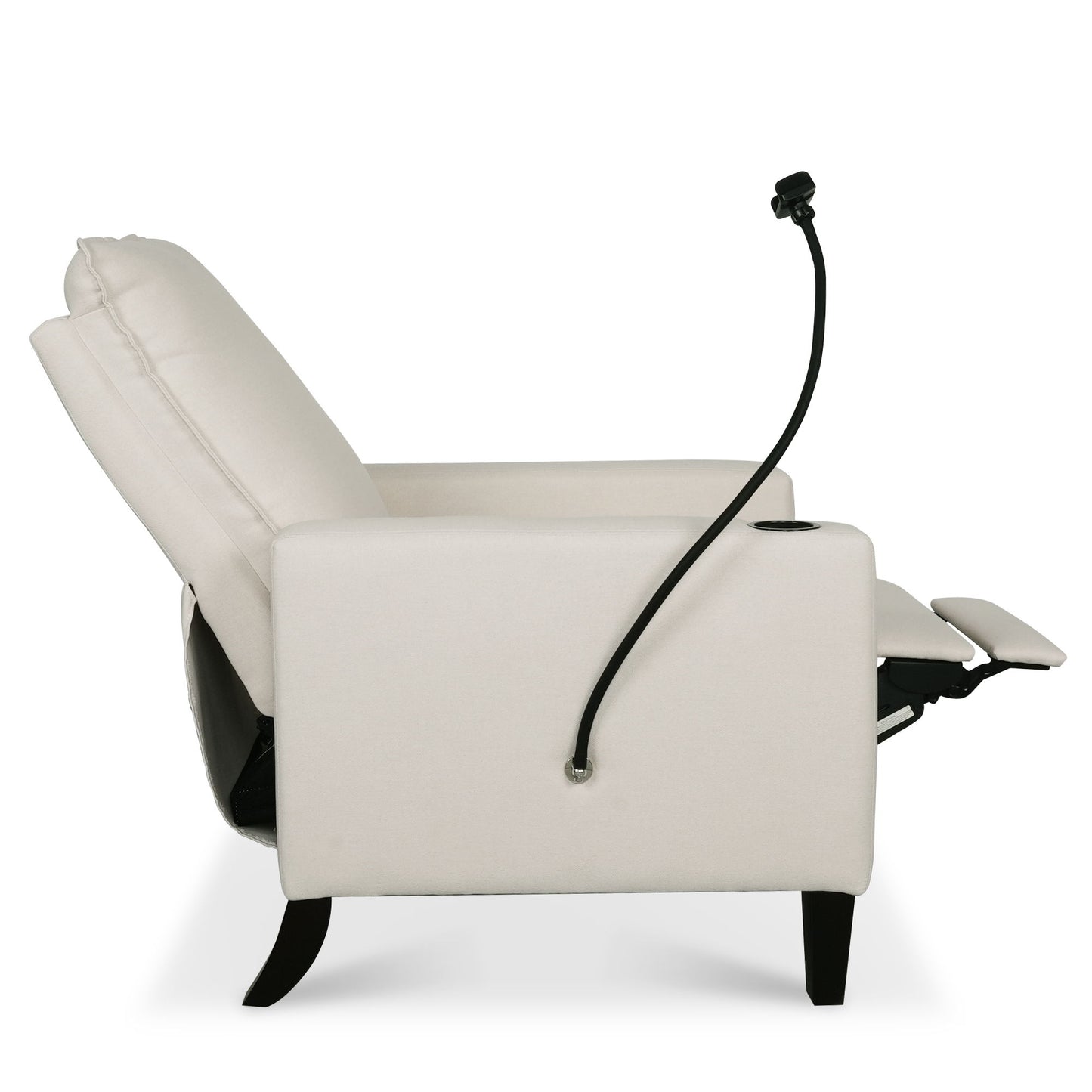 Recliner Chairs For Adults, Adjustable Recliner Sofa With Mobile Phone Holder & Cup Holder, Modern Reclining Chairs Fabric Push Back Recliner Chairs For Living Room, Bedroom - Beige