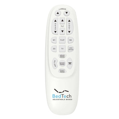Bt6500 - King Adjustable Bed Base With Head / Foot Tilt And Lumbar Position Adjustment - Blue / Gray