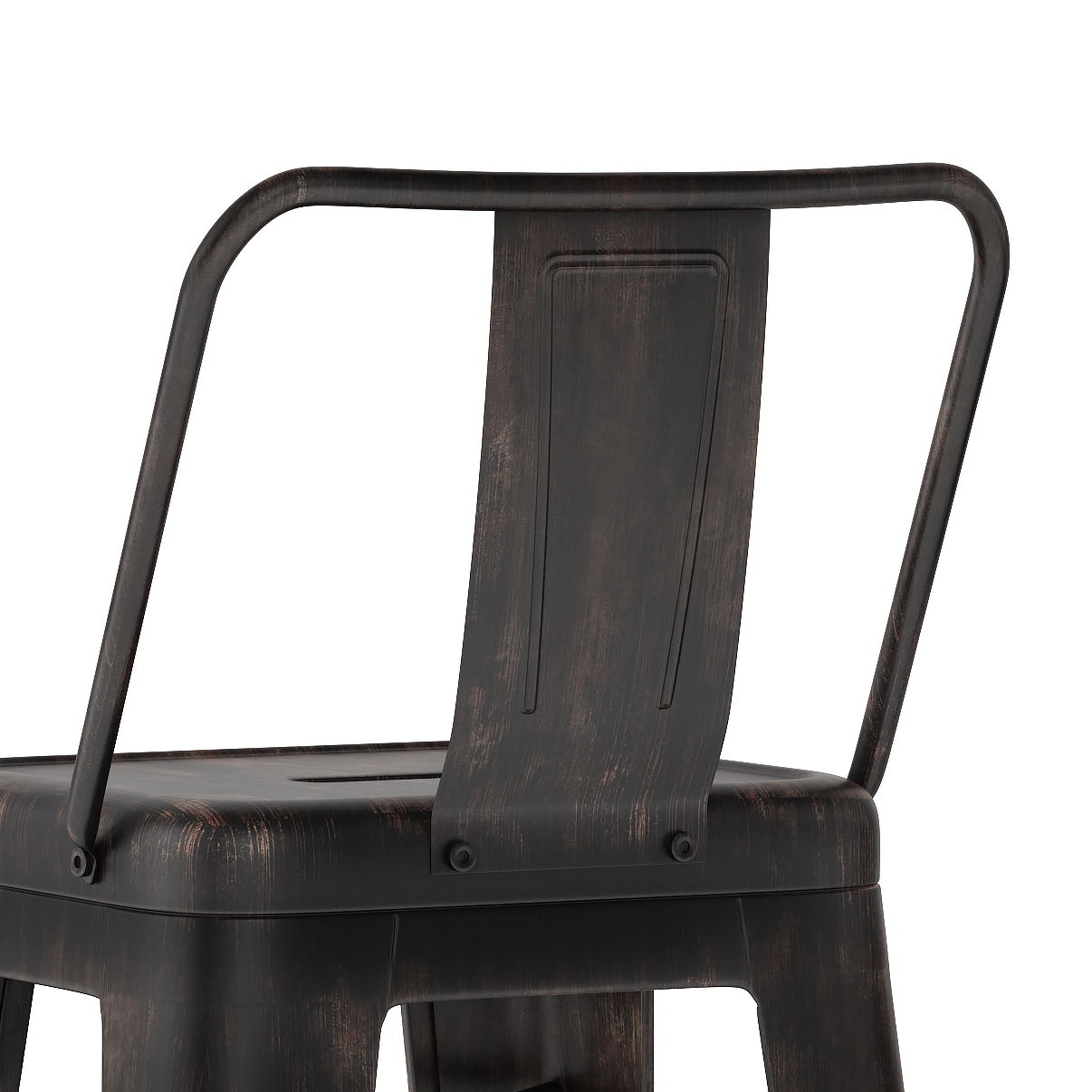Rayne - Metal Bar Stool (Set of 2) - Distressed Black