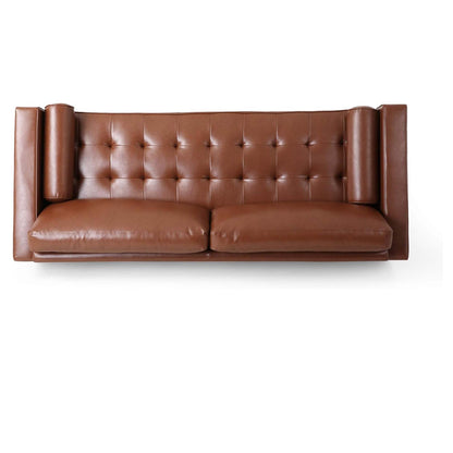Comfy 3 Seat Sofa With Wooden Legs, For Living Room And Study - Light Brown