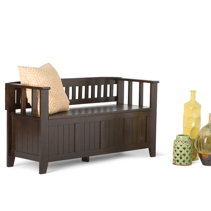 Acadian - Entryway Storage Bench - Brunette Brown