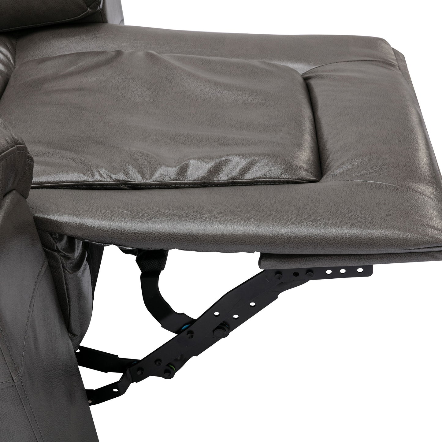 2 Seater Home Theater Recliner Manual Recliner Chair With A Storage Box And Two Cup Holders For Living Room - Gray