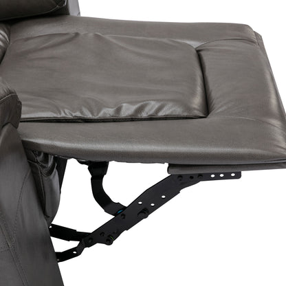 2 Seater Home Theater Recliner Manual Recliner Chair With A Storage Box And Two Cup Holders For Living Room - Gray