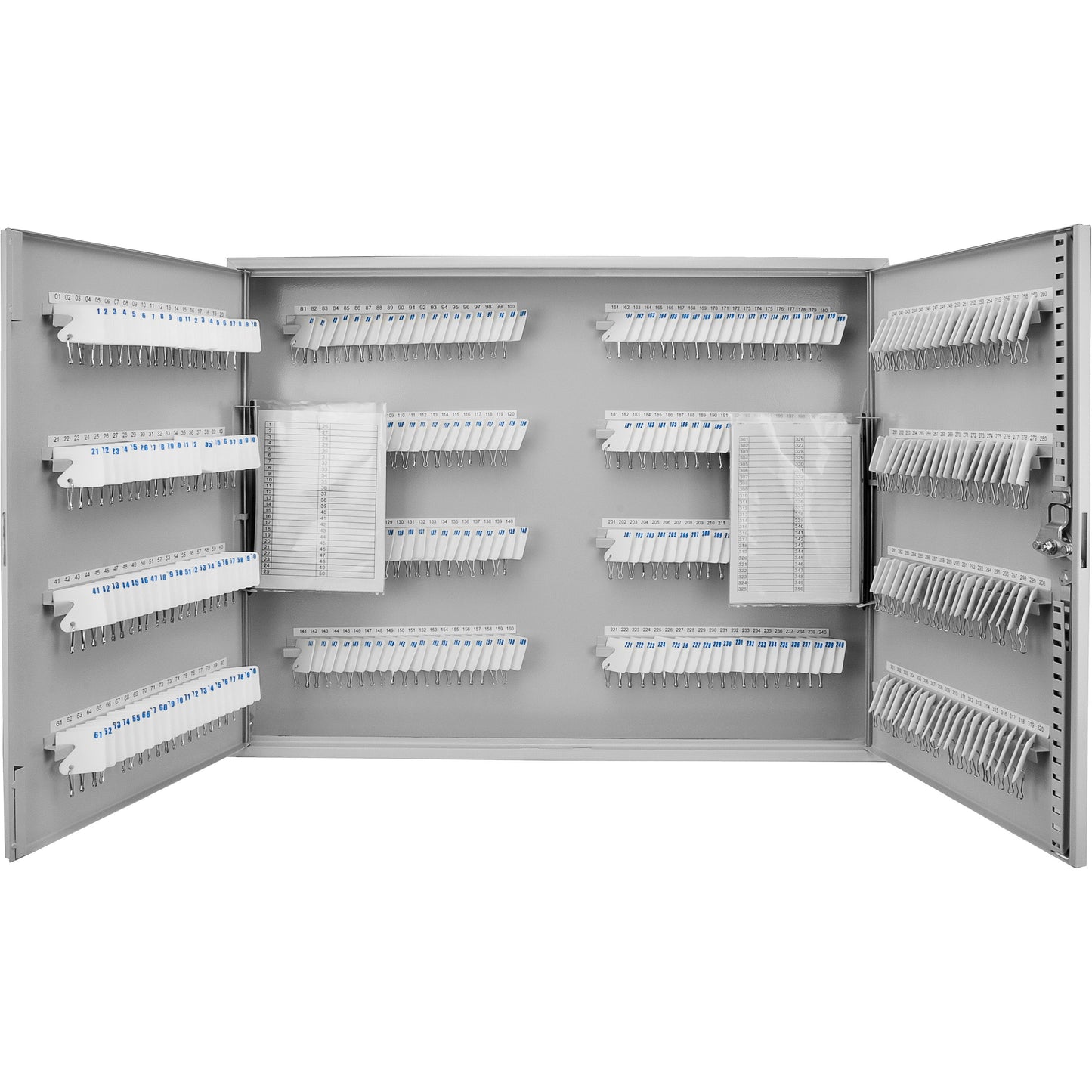 320 Capacity Fixed Position Key Cabinet With Key Lock - Gray