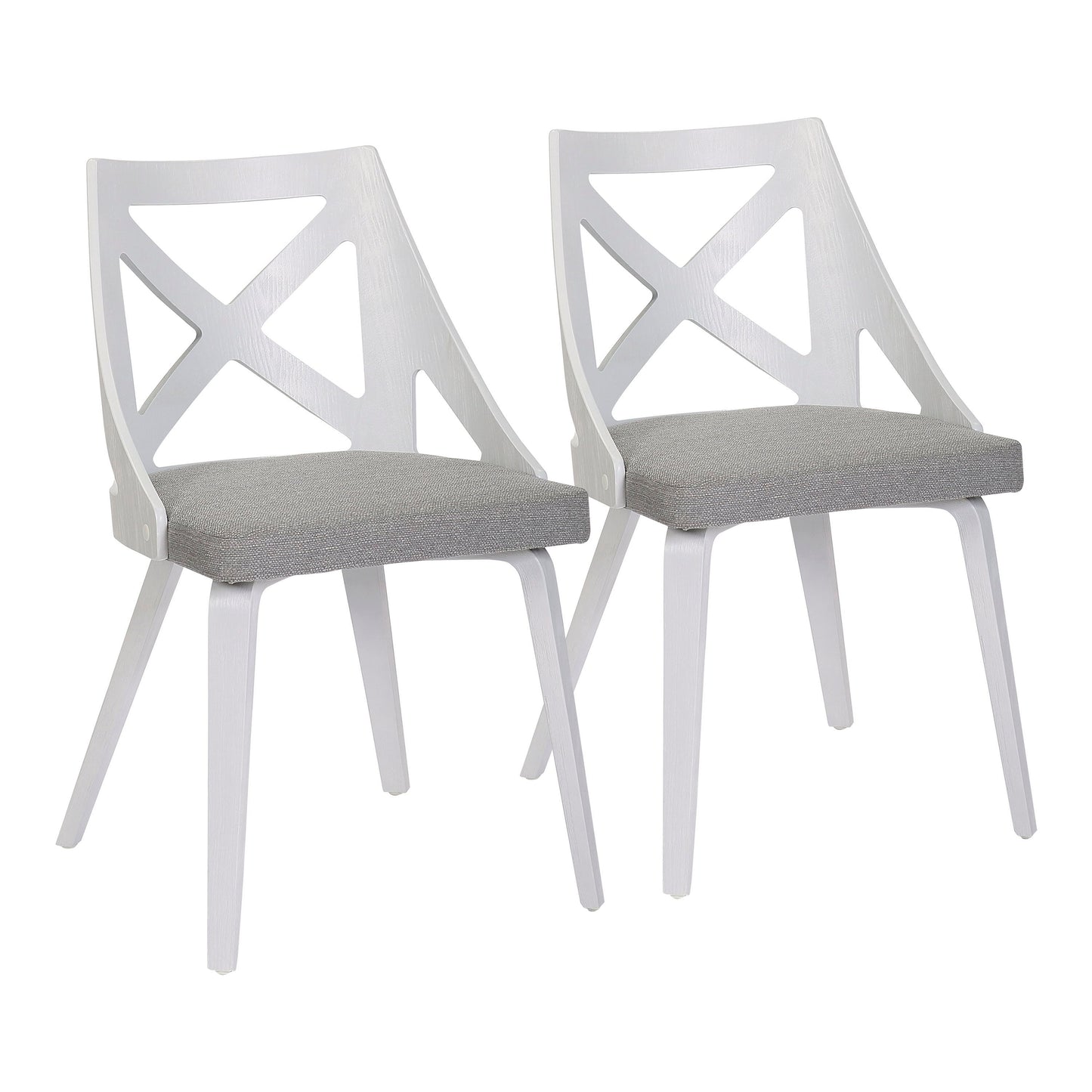 Charlotte - Farmhouse Chair (Set of 2) - White / Light Gray