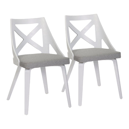 Charlotte - Farmhouse Chair (Set of 2) - White / Light Gray