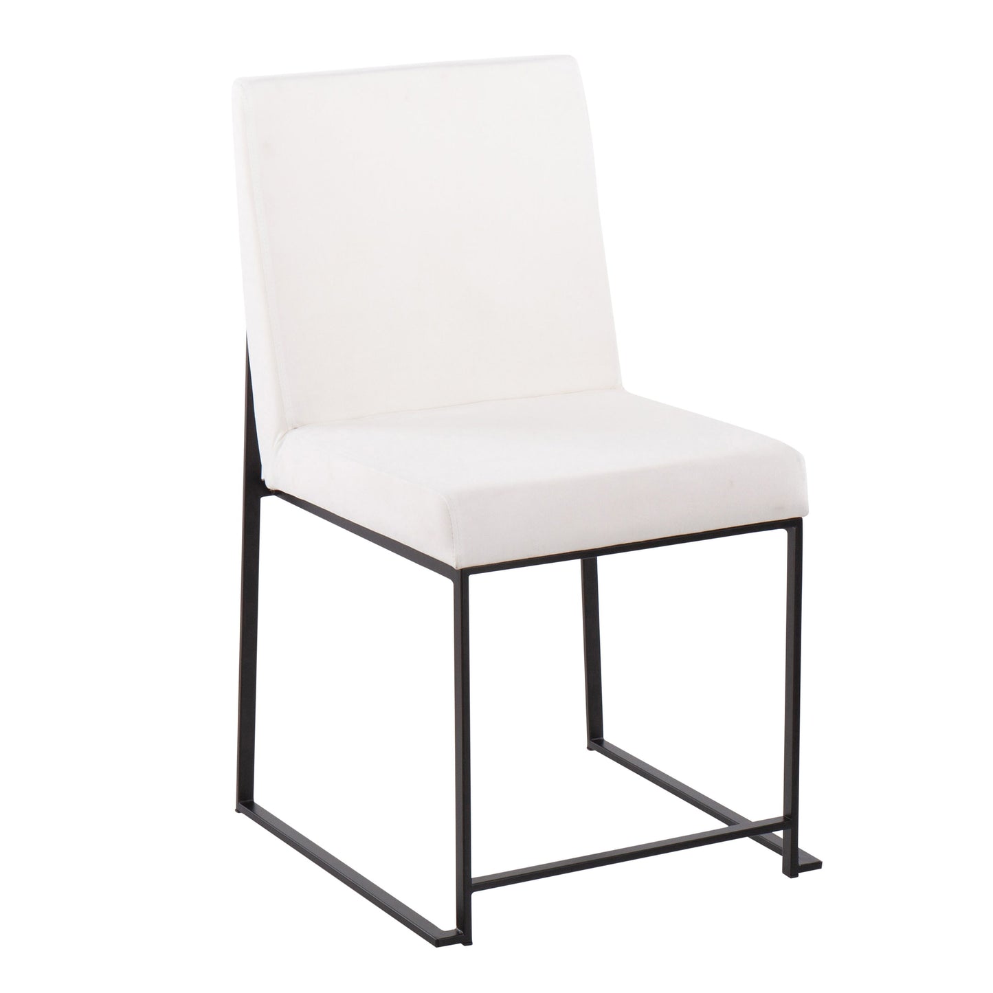 Fuji - Contemporary High Back Dining Chair (Set of 2) - Black / White