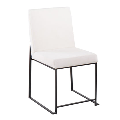 Fuji - Contemporary High Back Dining Chair (Set of 2) - Black / White