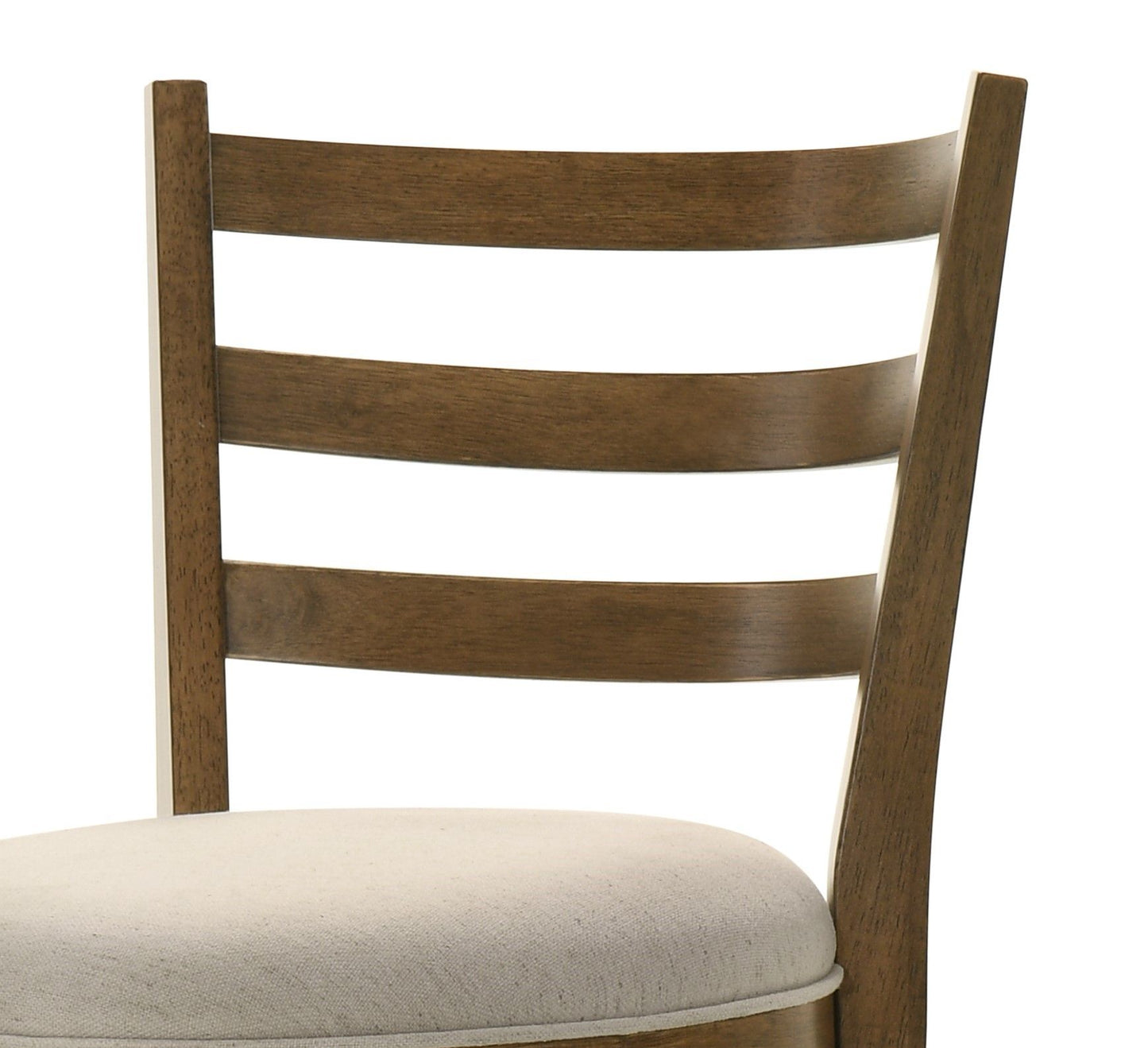 Joplin - Ladder Back Counter Height Swivel Chair With Upholstered Seat - Walnut