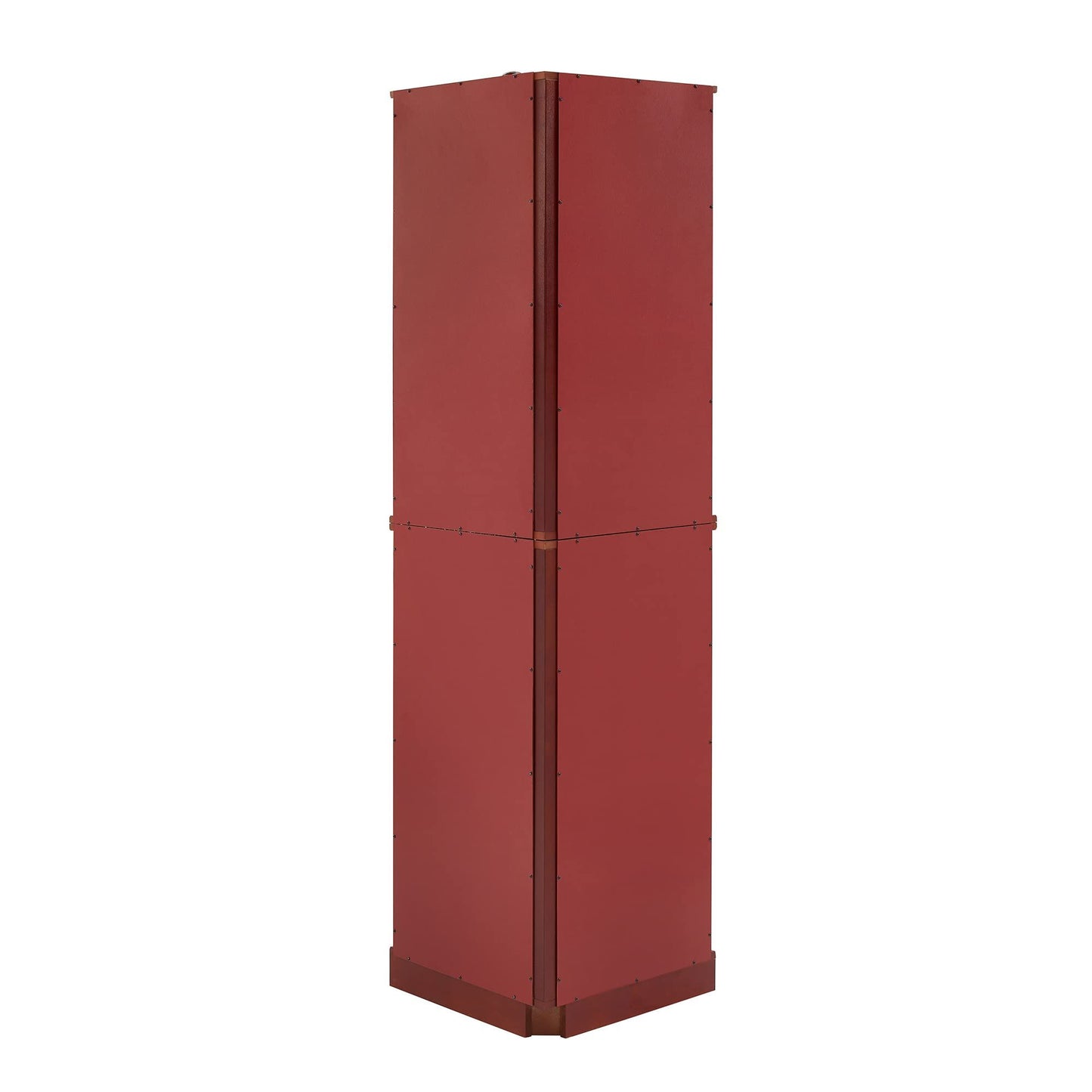 6 Shelf Corner Curio Display Cabinet With Lights, Mirrors And Adjustable Shelves (E26 Light Bulb Not Included) - Cherry