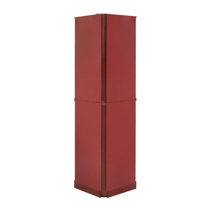 6 Shelf Corner Curio Display Cabinet With Lights, Mirrors And Adjustable Shelves (E26 Light Bulb Not Included) - Cherry