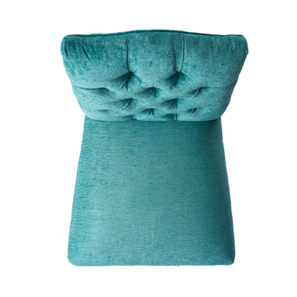 Harriet - Tufted Dining Chairs With Solid Wood Frame And Soft (Set of 2) - Teal Green