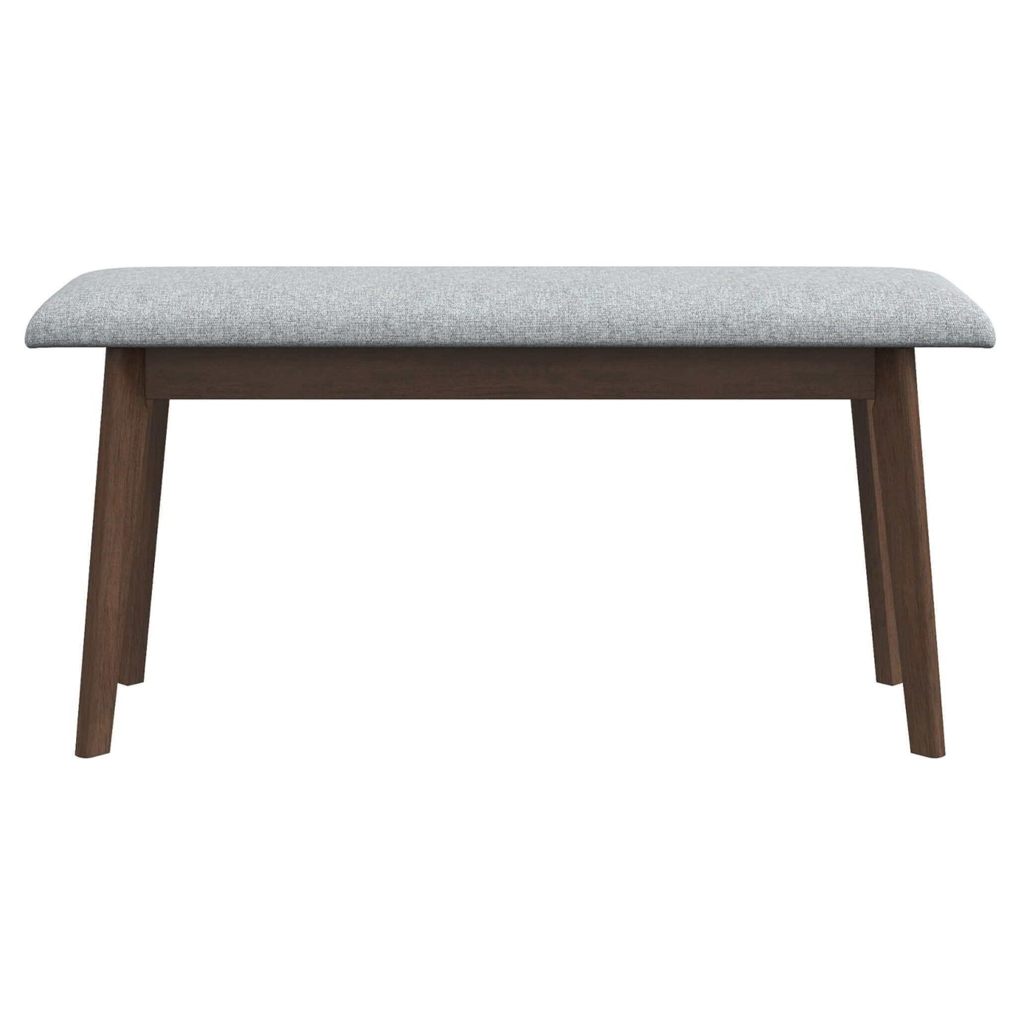 Carlos-Upholstered Solid Wood Bench - Gray