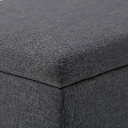 Avalon - Storage Ottoman Bench - Slate Gray