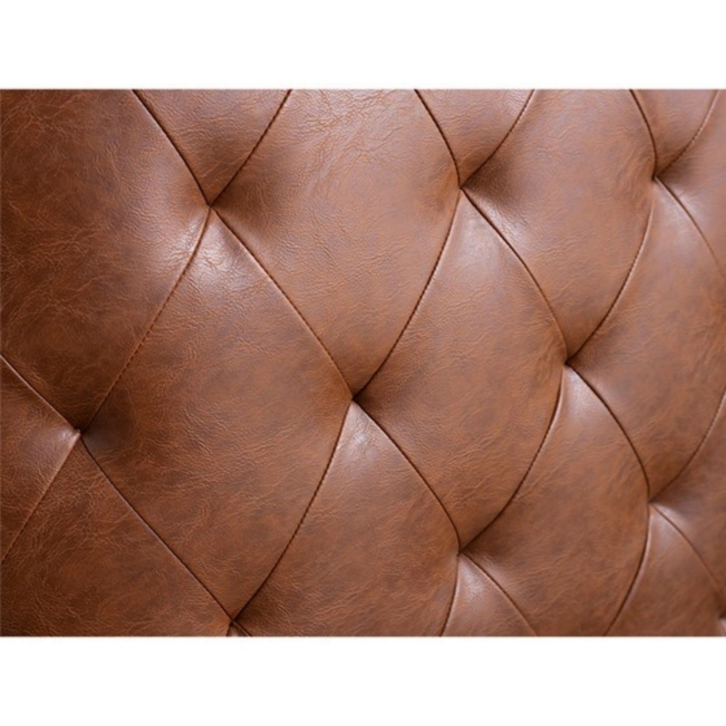 Tufted Barrel Swivel Chair With 360 Degree Swivel Functionality - Brown