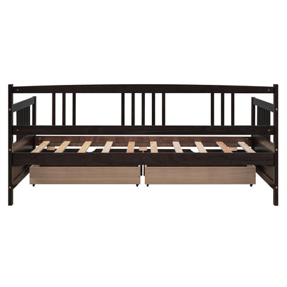 Twin Size DayBed With 2 Drawers - Espresso