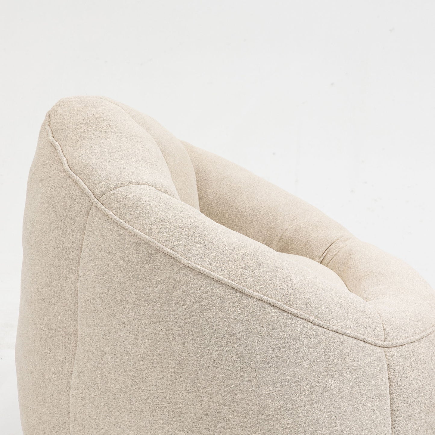 Bedding Bean Bag Sofa Chair High Pressure Foam Bean Bag Chair Adult Material With Padded Foam Padding Compressed Bean Bag With Footrest - Beige