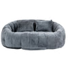 Contemporary Bean Bag Sofa Lazy Sofa Durable Comfort Lounger For Indoor & Outdoor Use - Gray