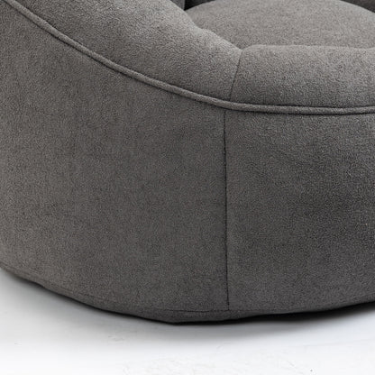 Bedding Bean Bag Sofa Chair High Pressure Foam Bean Bag Chair Adult Material With Padded Foam Padding Compressed Bean Bag With Footrest - Gray