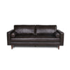 Mid-Century Tufted Leather Sofa - Espresso