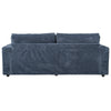 Oversized Loveseat Chaise Lounge Sectional Sofa Bed Corduroy Sleeper Sofa With 2 USB Ports, 2 Cup Holders And 2 Throw Pillows For Living Room And Bedroom - Blue