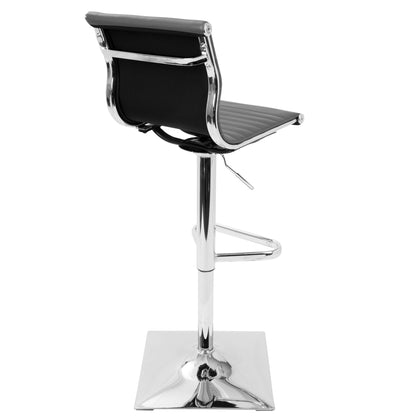 Masters - Contemporary Adjustable Barstool With Swivel - Gray