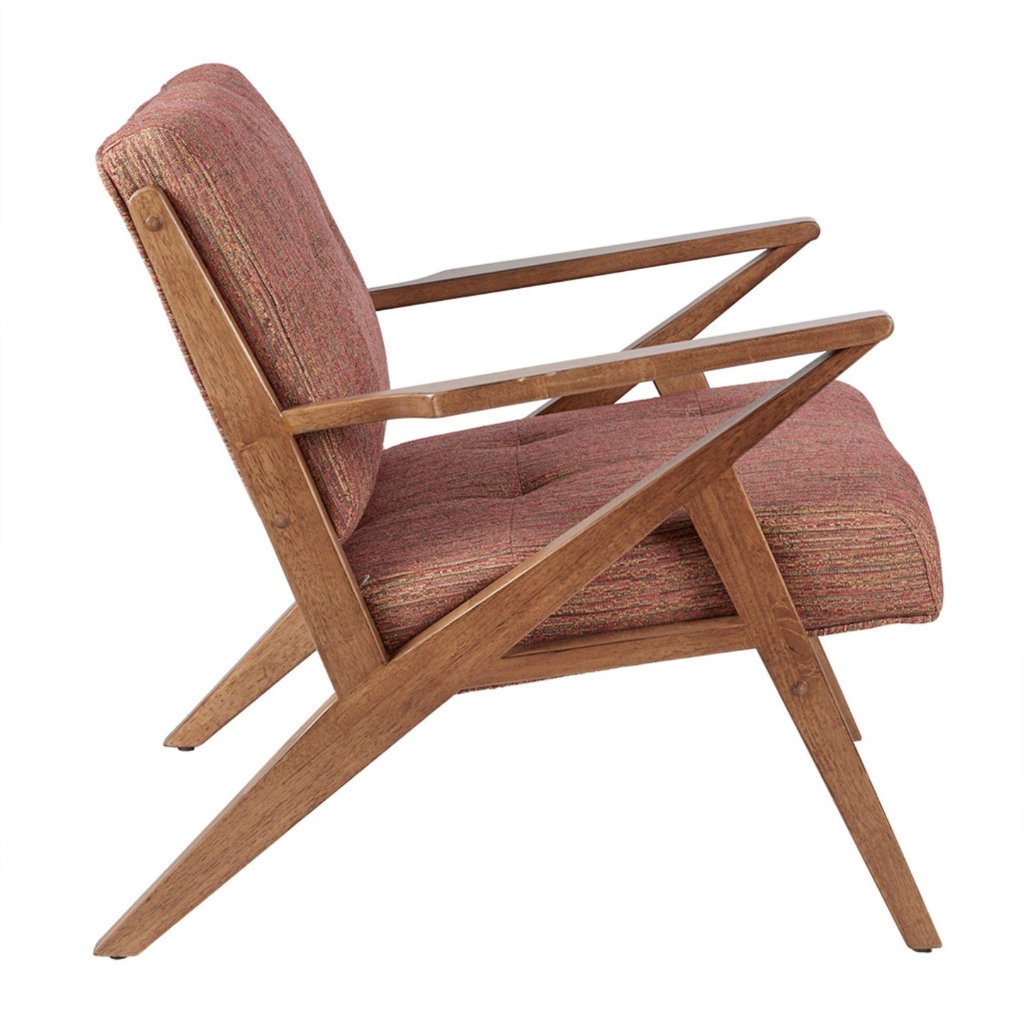 Lounge Chair With Tufted Upholstery Frame - Orange
