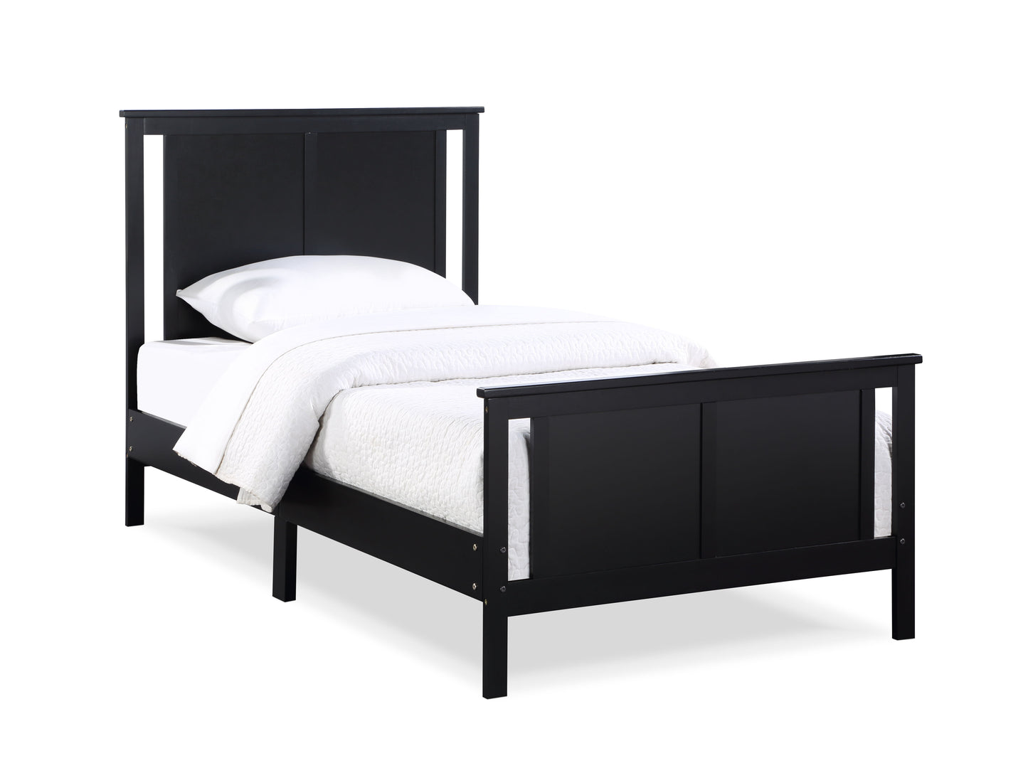 Connelly - Reversible Panel Twin Bed - Black / Vintage Walnut