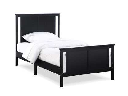 Connelly - Reversible Panel Twin Bed - Black / Vintage Walnut
