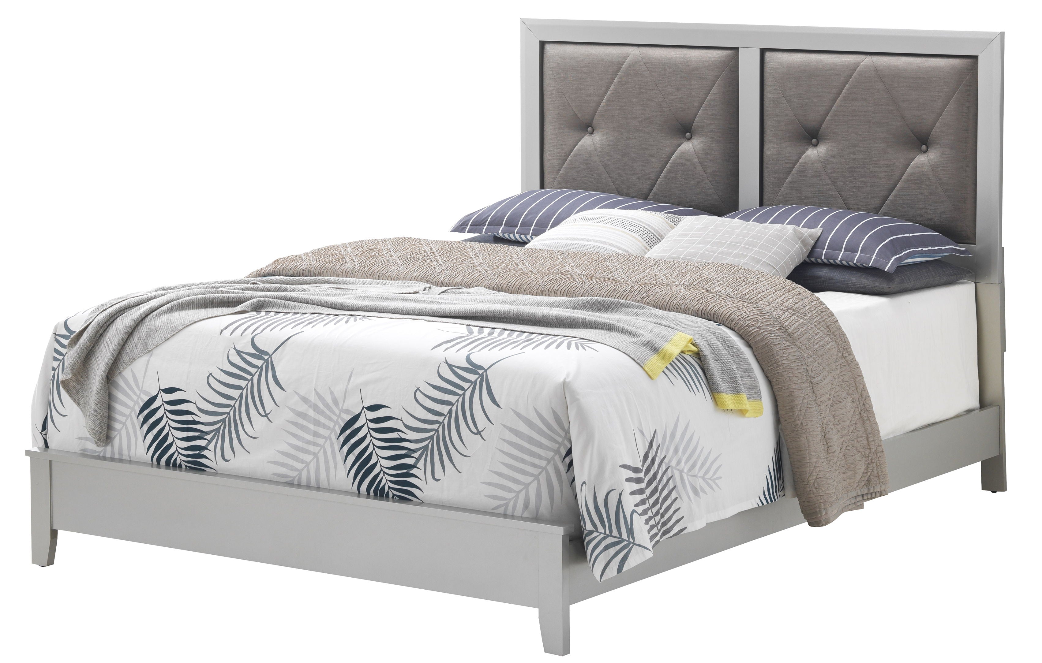 Primo - Queen Bed - Silver Champagne