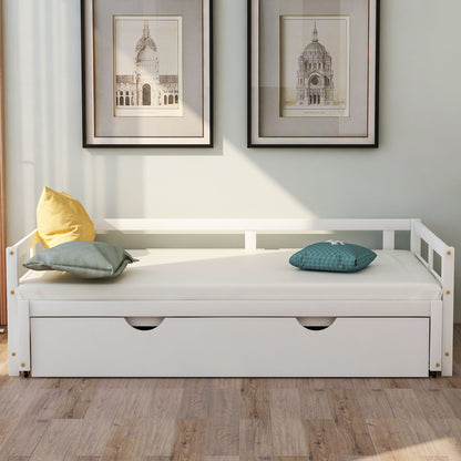 Extending Daybed With Trundle, Daybed With Trundle - White