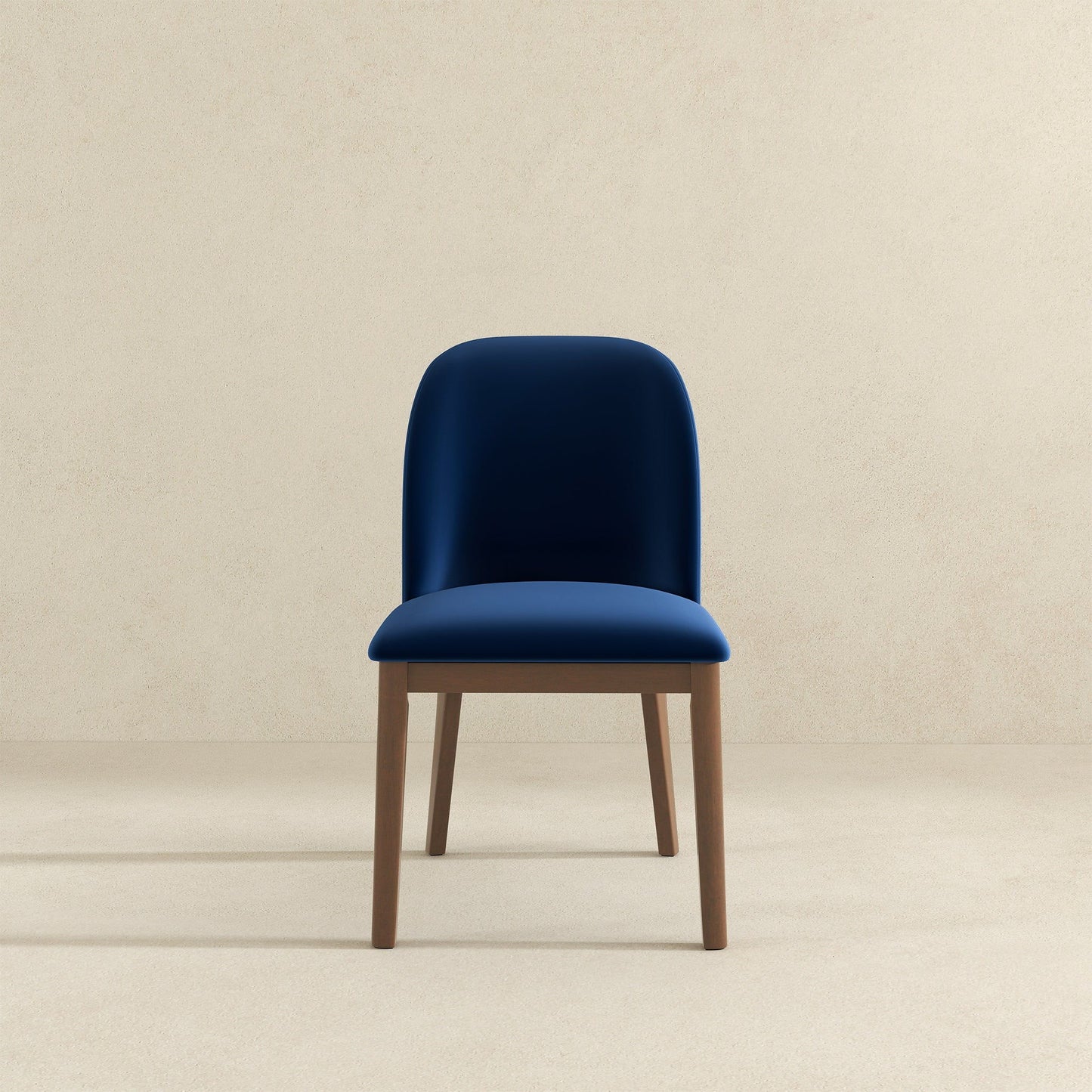 Kaitlyn - Dining Chair (Set of 2) - Brown / Navy Blue