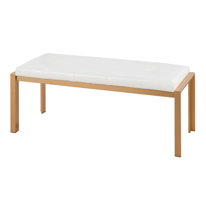 Fuji - Contemporary Bench - Gold / White