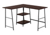 Computer Desk, Home Office, Corner, Storage Shelves, L-Shape, Work, Laptop, Contemporary, Modern - Espresso