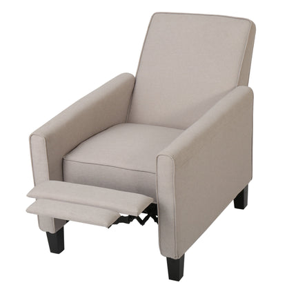 Recliner Push Back Chair For Elegant Home - Beige