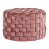 Braided - Round Ottoman - Blush Pink