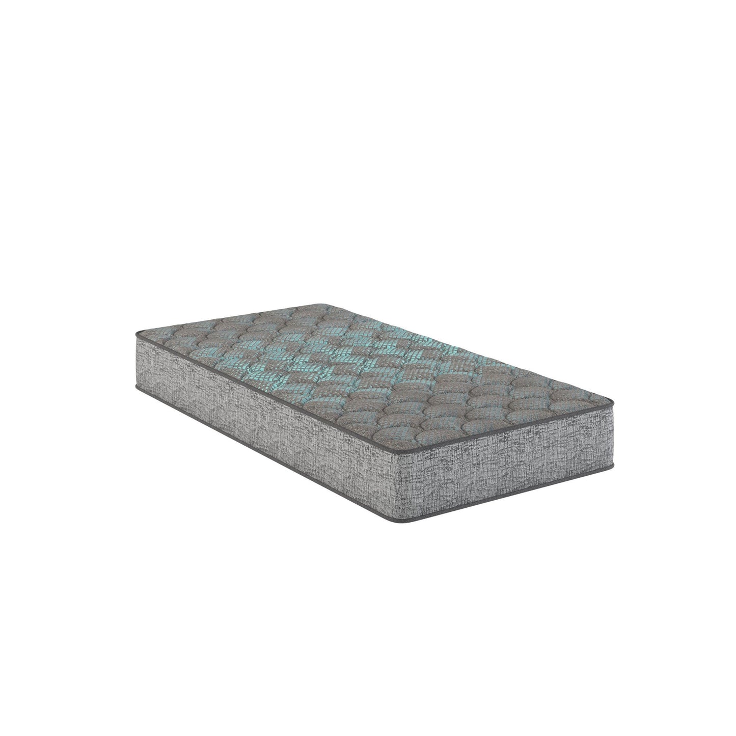 Comfort Care - 7" King Size, Foam Core Mattress, Medium Comfort - Gray / Blue