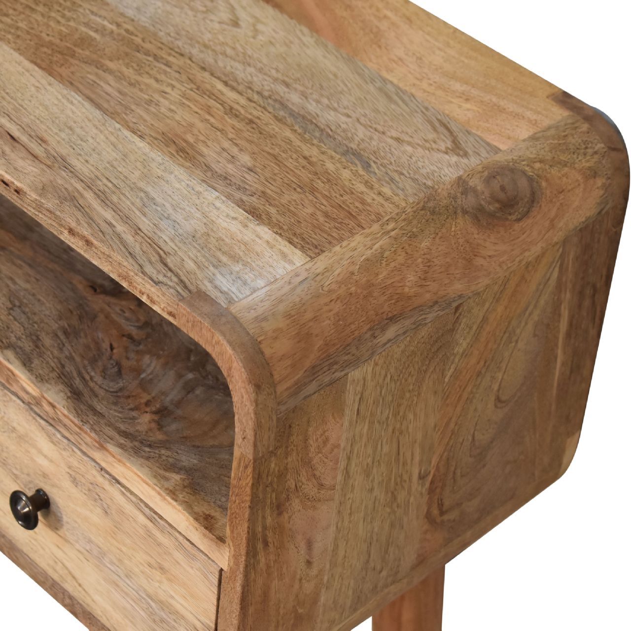 Mini Curved Console Table - Oak
